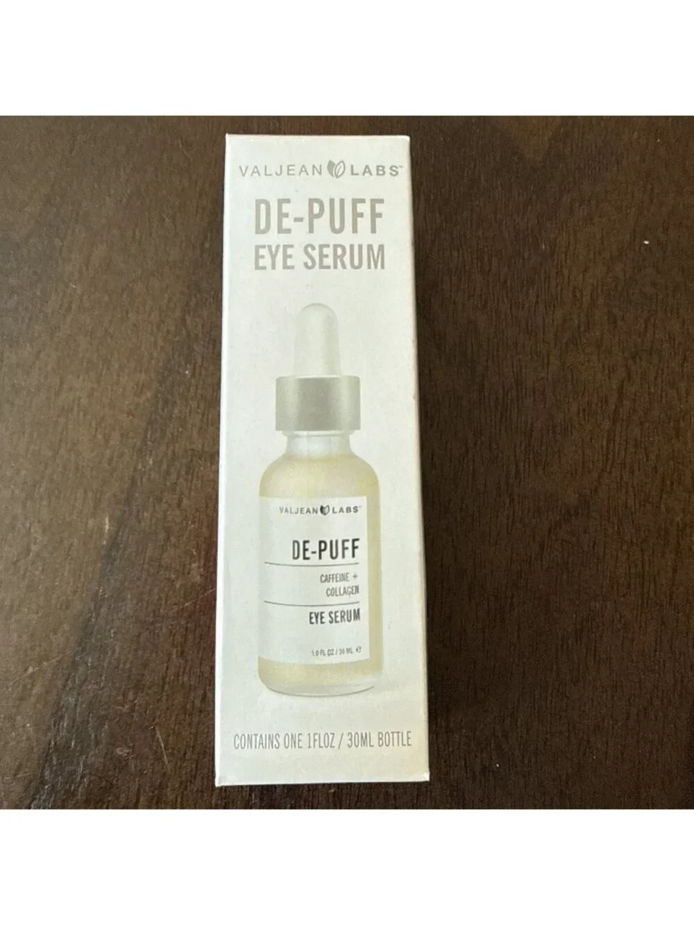 Valjean Labs DePuff Eye Serum with Caffeine and Collagen 1 Fl Oz Pack of 1